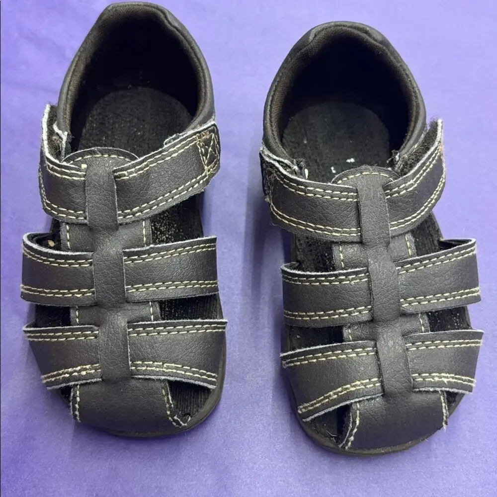 Garanimals Brown Baby Sandals with Velcro Closure Size 5